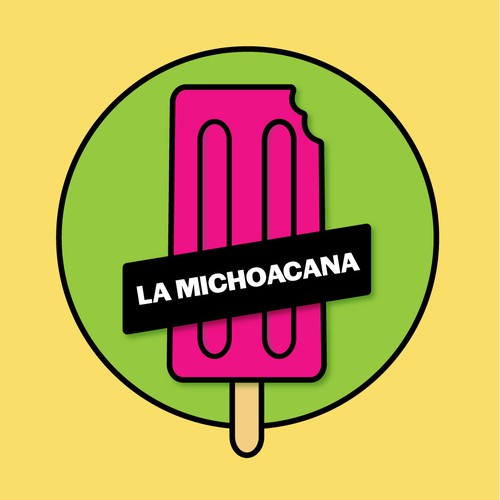 Ice cream shop design with the title 'Logo fo a Mexican ice cream company'