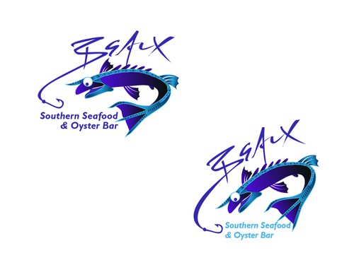 Seafood logo with the title 'Logo for Beaux Southern Seafood & Oyster Bar'