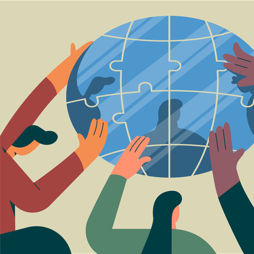 Community artwork with the title 'Illustration for presentation '