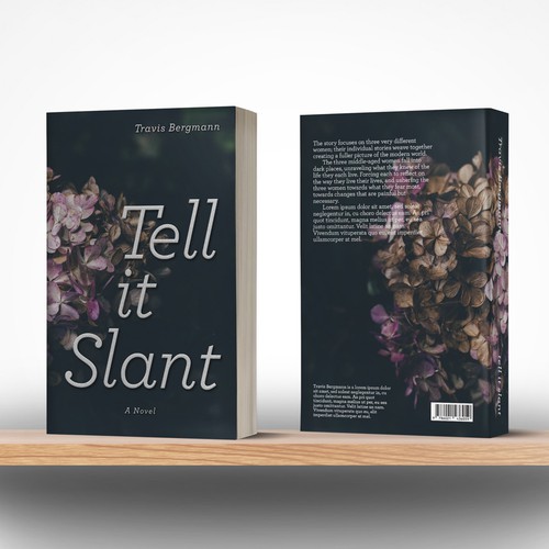 Grid design with the title 'Book Cover design for a novel'