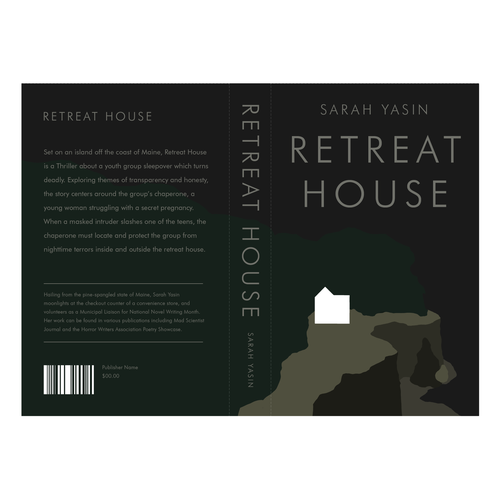 Landscape book cover with the title 'Thriller book cover'