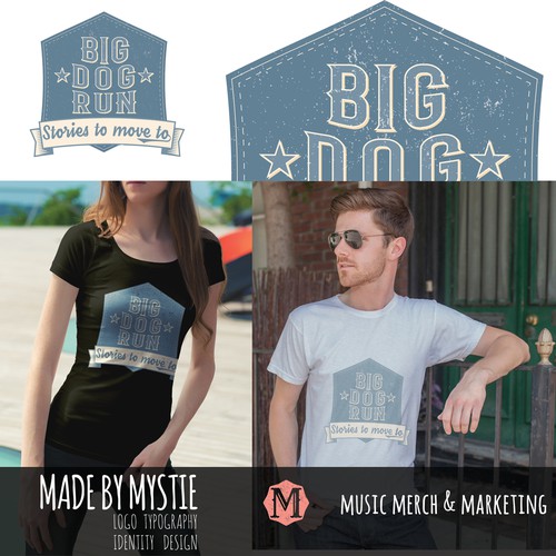 Badge t-shirt with the title 'T-shirt design for a Folk/Americana band'