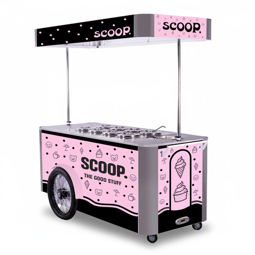 Ice cream packaging with the title 'SCOOP'
