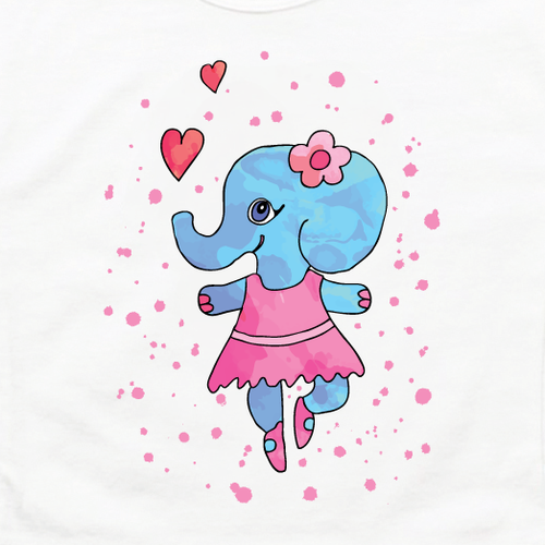 Elephant t-shirt with the title 't-shirt design for Holla Kids'