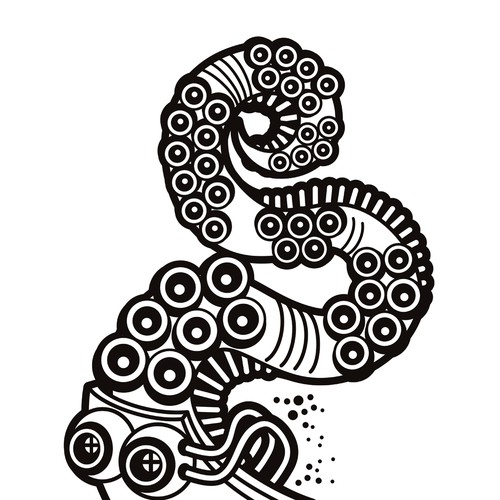 CorelDRAW illustration with the title 'Robot Tentacle'