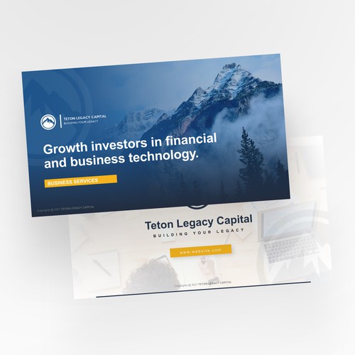 Trade design with the title 'Powerpoint presentation for investment'