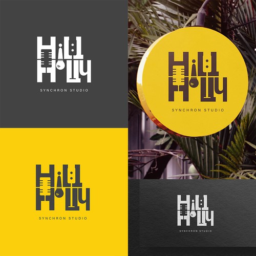 Recording studio design with the title 'Logo design for a Movie Dubbing Agency'