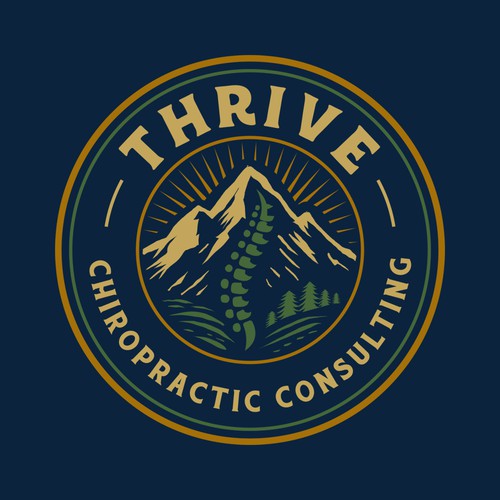 Chiropractic logo with the title 'Trive'