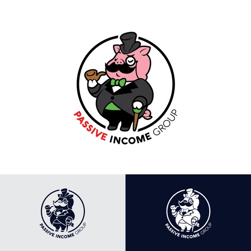 Suit design with the title 'Passive Income Group Logo'