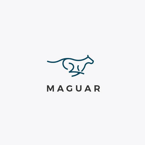 Line art logo with the title 'Maguar / Jaguar'
