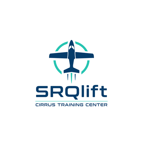 Aircraft logo with the title 'SRQlift logo update'