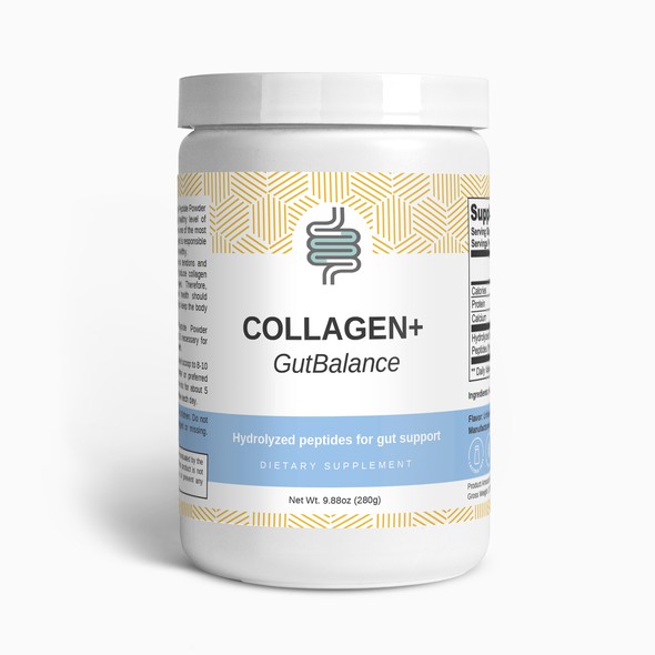 Jar label with the title 'Collagen Supplement (Autoimmune Health Focus) Label'