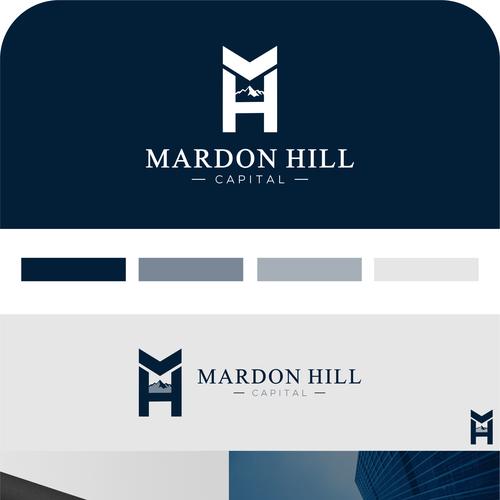 Fundraising logo with the title 'Logo concept for Investment Business'