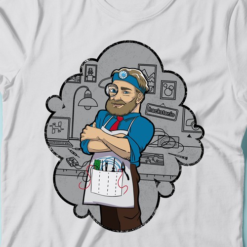 Character t-shirt with the title 'Thematic illustration'