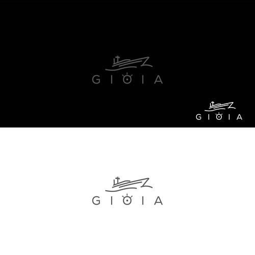 Yacht logo with the title 'Logo for a charter yacht'