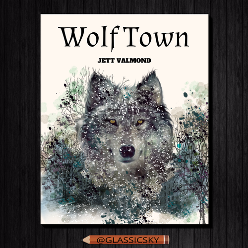 Wolf book cover with the title 'WOLF - Watercolor'