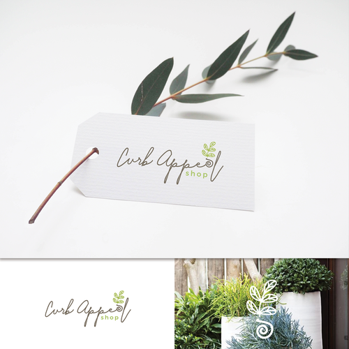 Landscaping brand with the title 'Curb Appeal shop logo design'