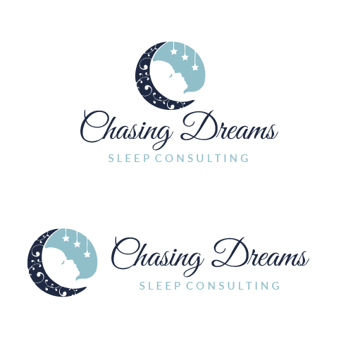 Newborn logo with the title 'Chasing Dreams Sleep Consulting'