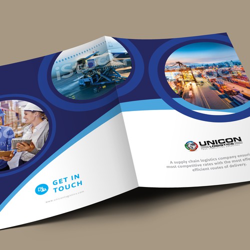 Logistics design with the title 'Brochure design  for logistics business '