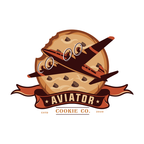 Aviator logo with the title 'Logo for a cookie company '