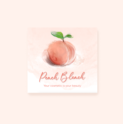 Peach design with the title 'Peach logo design'