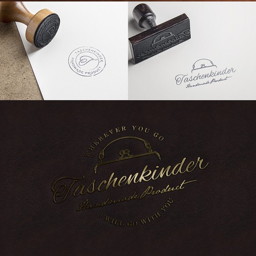 Leather design with the title 'Logo design for Taschenkinder'