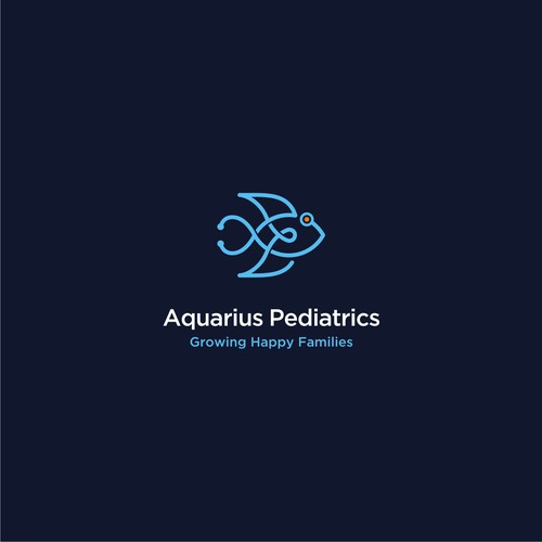 Healthcare logo with the title 'Aquarius Pediatrics'