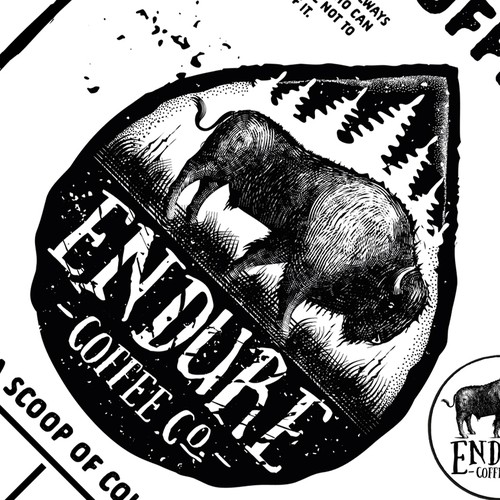 Brand logo with the title 'Vintage Bison Logo for a Coffee Company'