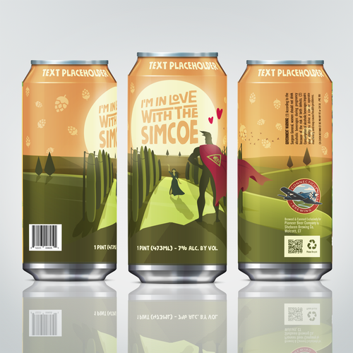 Wrap design with the title 'Beer can wrap for Brewing Company '