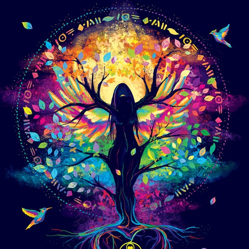 T-shirt with the title 'A surreal illustration of sensational singer Mama J'