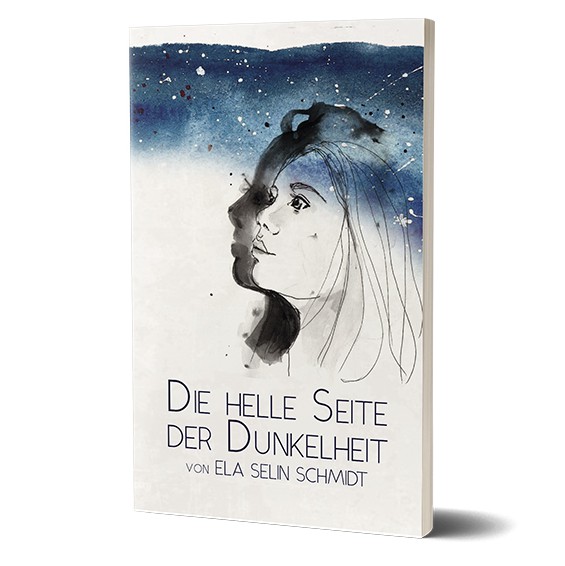 Galaxy book cover with the title 'Book Cover for a short novel '