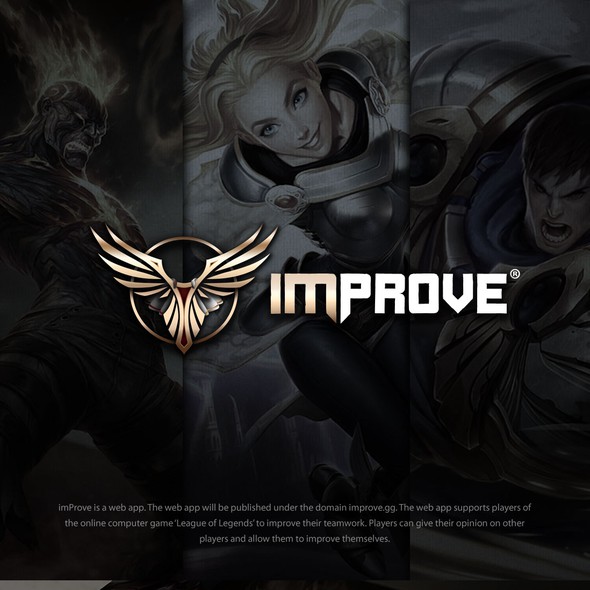 Pro logo with the title 'Logo for a web app in the games industry'