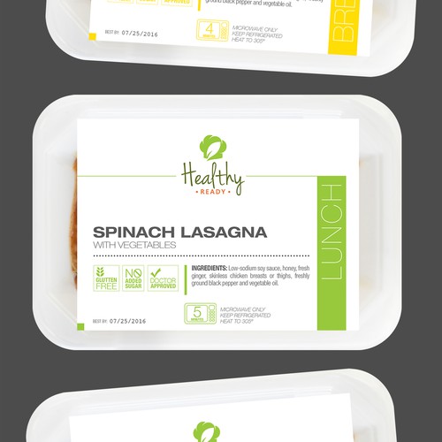 Dinner design with the title 'food label design'