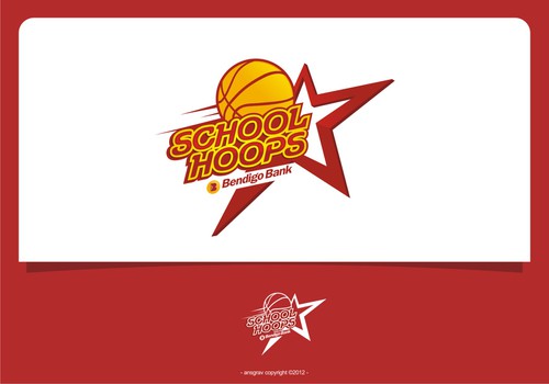 Ball logo with the title 'New logo wanted for "School Hoops" kids basketball program'