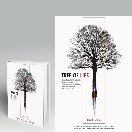 Black and white book cover with the title 'Tree of Lies'