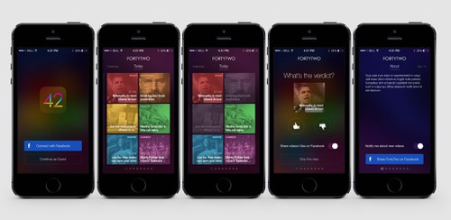News design with the title '42 app concept'