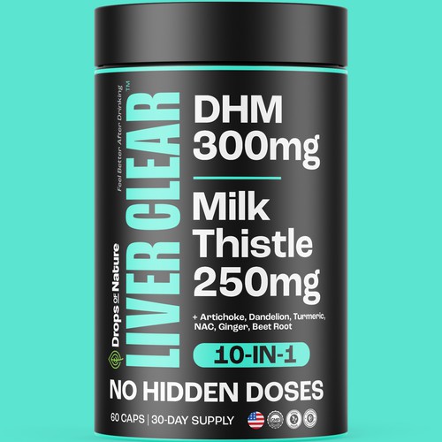 Medicine packaging with the title 'Supplement Packaging Design'