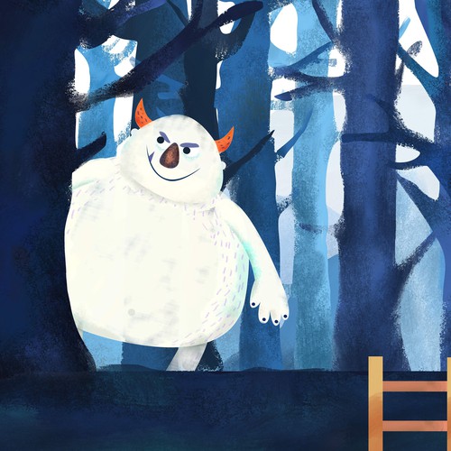 Monster artwork with the title 'white monster'