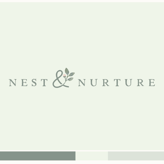 Natural logo with the title 'Nest & Nurture'
