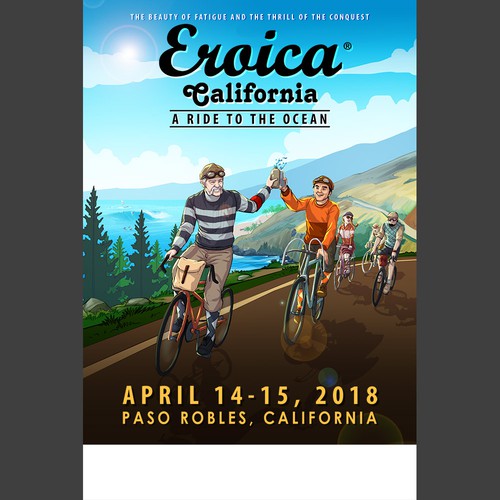Bike artwork with the title 'Eroica Poster'