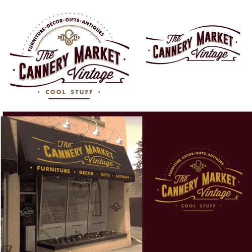 Retro design with the title 'Cannnery market'