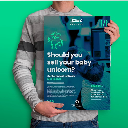 Elegant illustration with the title 'Baby Unicorn illustration'