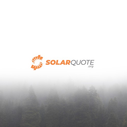 Solar energy design with the title 'Logo for SolarQuote.'