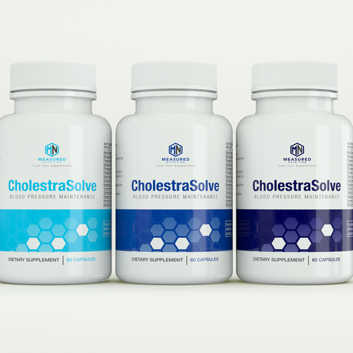Medical label with the title 'clean supplement label and render'