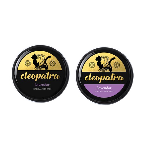 Luxurious label with the title 'Label for CLEOPATRA '