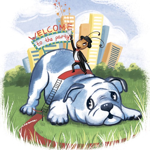 Book illustration artwork with the title 'Illustration winner for children's book.'