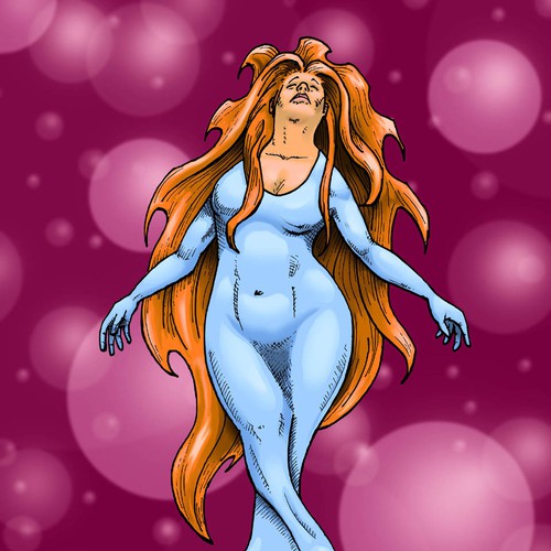 Women artwork with the title 'Goddess'