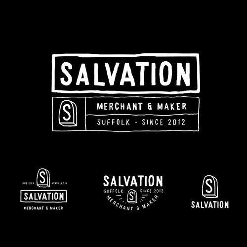 Raw logo with the title 'raw hand manual logo For SALVATION MERCHANT & MAKER'