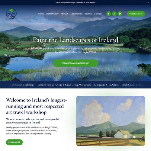 Design with the title 'Ireland Art Tours Design'