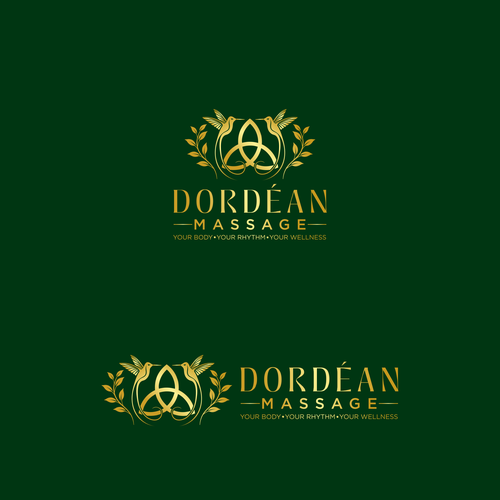 Colibri logo with the title 'Logo design for Dordean Massage'